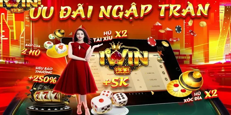 Hình ảnh đa dạng các trò chơi tại iwin68 như cá cược thể thao, casino, nổ hũ